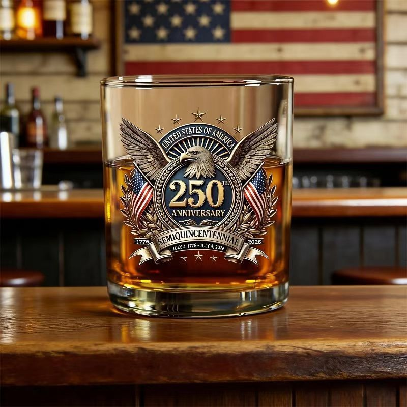 Limited Edition 2026 USA 250th Anniversary Commemorative Glass – 1776-2026 Heritage Edition
