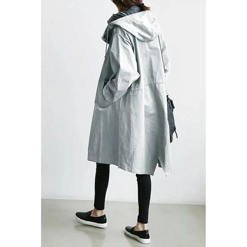 Women's Loose Fit Waterproof Trench Jacket