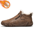 Men's velvet solid color zipper outdoor casual shoes