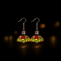 Floral vintage light-up chandelier earrings