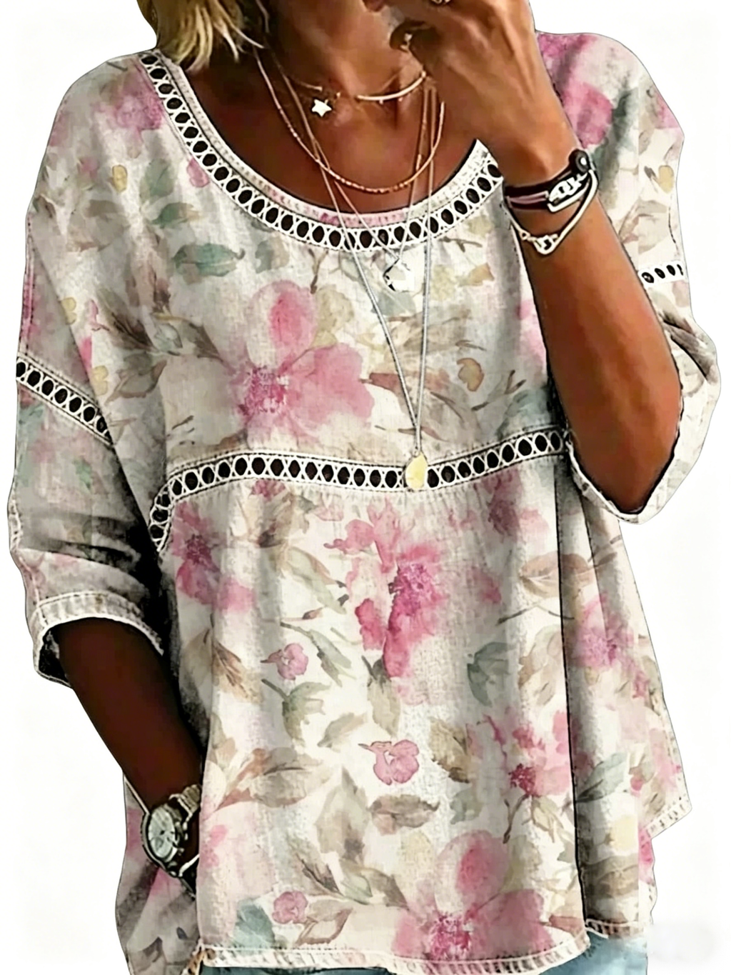 Women's Casual Loose Fit Denim Top