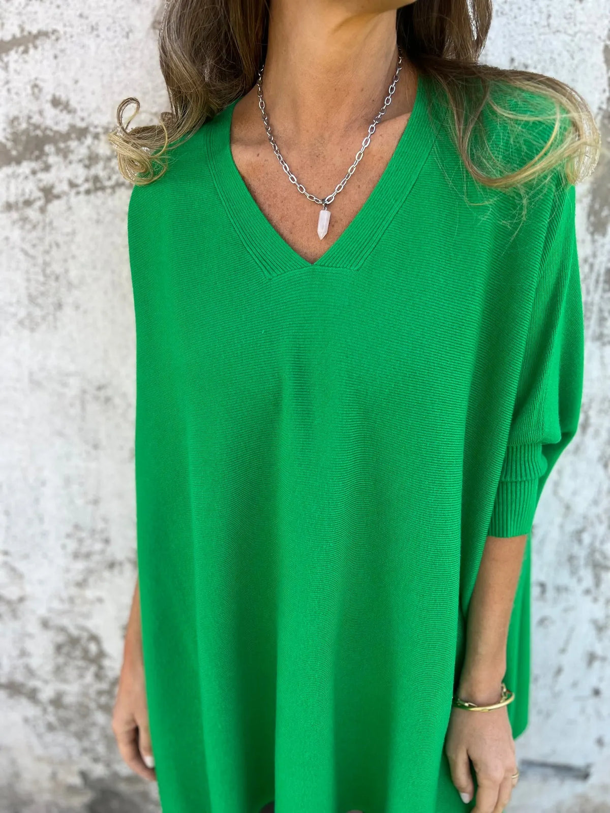 Knitted Loose Bat Top