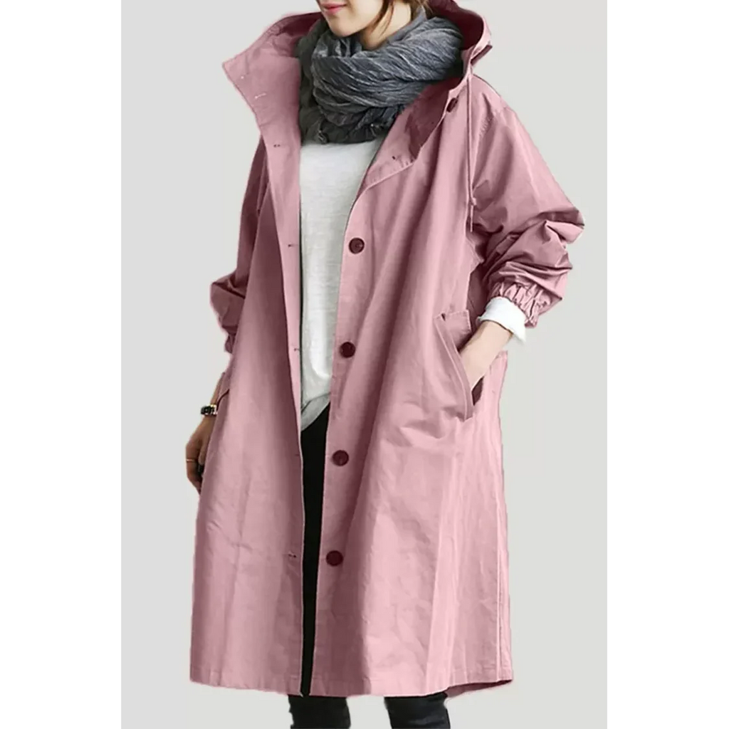 Women's Loose Fit Waterproof Trench Jacket