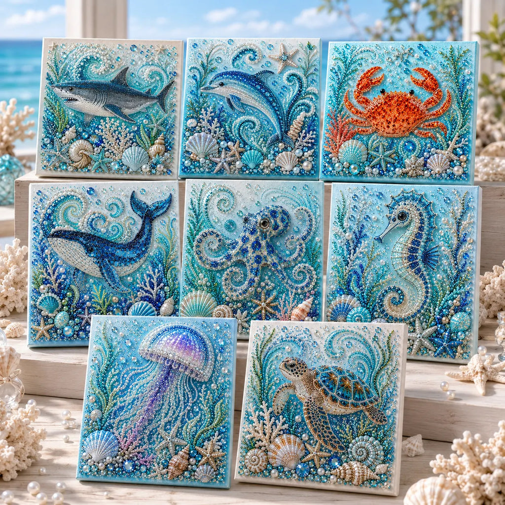 🔥Last Day 49% OFF - 🌊✨Ocean Theme Pearl Art DIY Kit