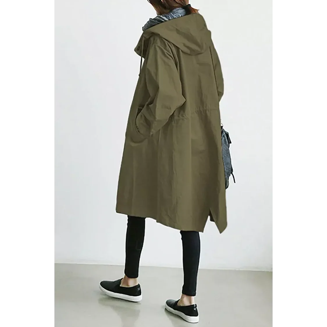 Women's Loose Fit Waterproof Trench Jacket