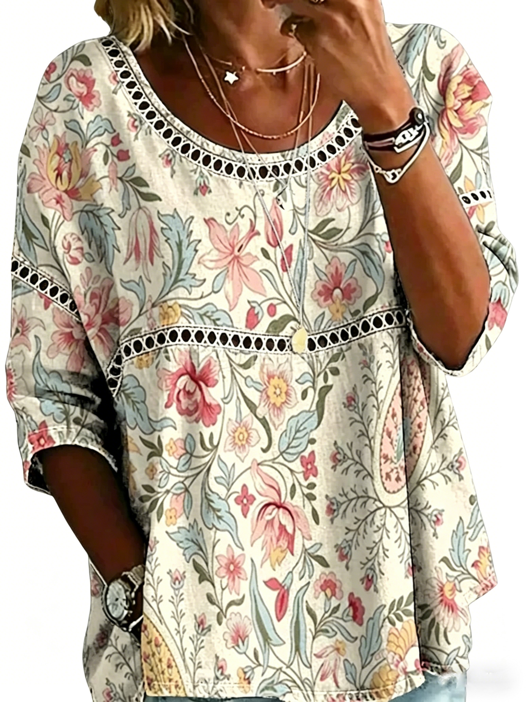 Women's Casual Loose Fit Denim Top