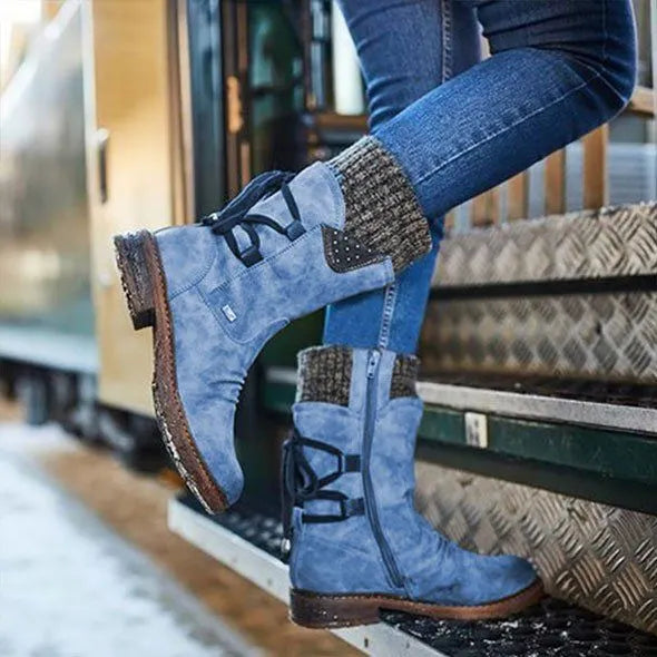 2022 WINTER WARM BACK LACE UP SNOW BOOTS