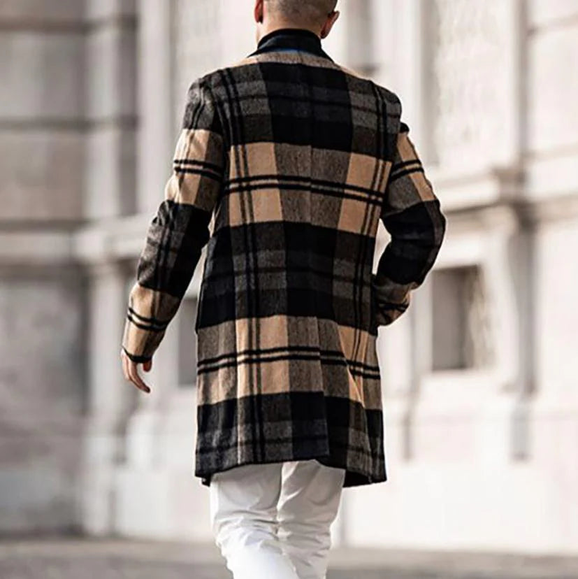 plaid trench coats