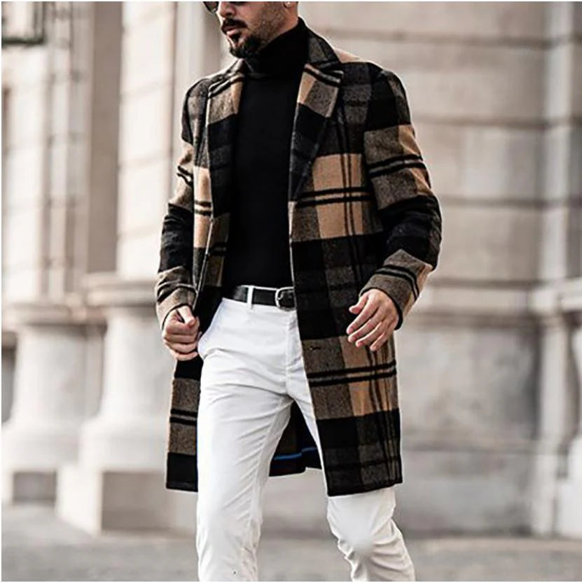 plaid trench coats