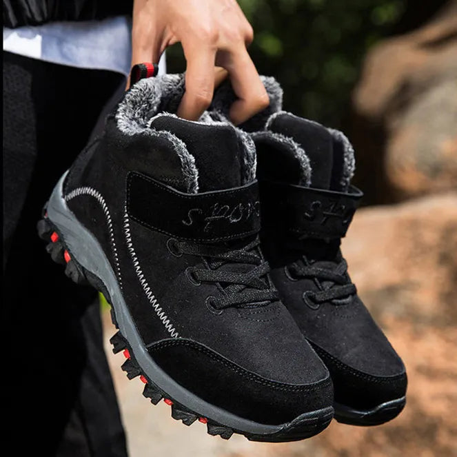MEN'S COMFORTABLE LINED FLEECE ARCH SUPPORT SNEAKERS