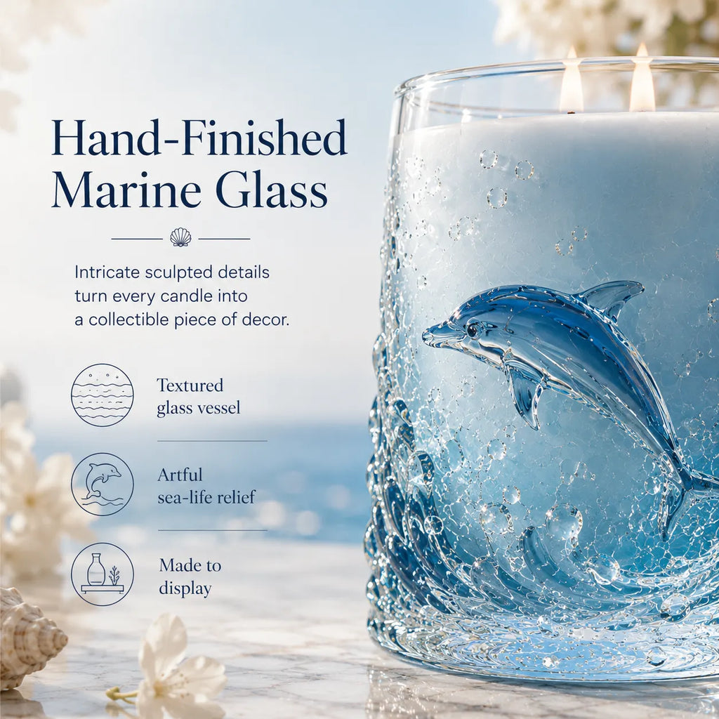 Ocean-inspired scented candles—crafted for moments of serenity